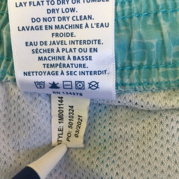 Vineyard Vines 7 Inch Island Swim Trunks Blue Geometric Print Men's Size XL - Picture 7 of 10